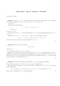 Math 2200-1. Quiz 2. Solutions. Fall 2008.