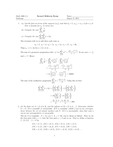 Math 2200 § 2. Second Midterm Exam Name: Treibergs