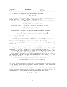 Math 2200 § 2. Final Exam Name: Treibergs