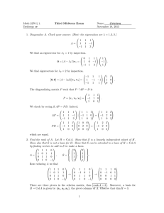 Math 2270 § 1. Third Midterm Exam Name: Solutions