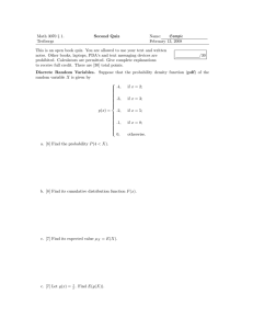 Math 3070 § 1. Second Quiz Name: Sample