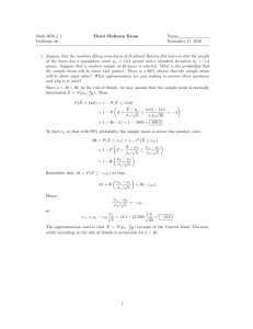 Math 3070 § 1. Third Midterm Exam Name: −