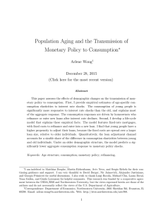 Population Aging and the Transmission of Consumption ∗ ong