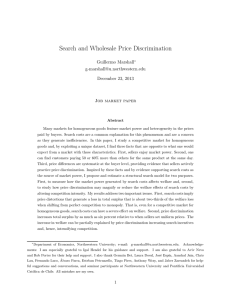 Search and Wholesale Price Discrimination Guillermo Marshall  December 23, 2013