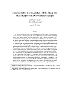 Nonparametric Bayes Analysis of the Sharp and Fuzzy Regression Discontinuity Designs