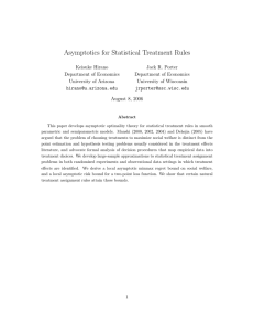 Asymptotics for Statistical Treatment Rules