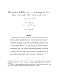 Identification and Estimation of Nonparametric Panel Data Regressions with Measurement Error ∗