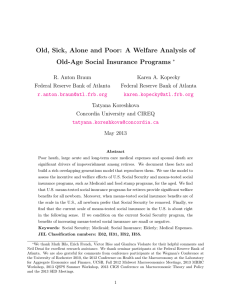 Old, Sick, Alone and Poor: A Welfare Analysis of