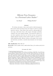 Efficient Firm Dynamics in a Frictional Labor Market ∗ Leo Kaas