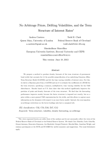 No Arbitrage Priors, Drifting Volatilities, and the Term