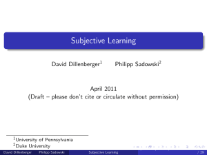 Subjective Learning