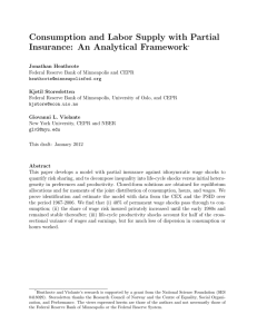 Consumption and Labor Supply with Partial Insurance: An Analytical Framework