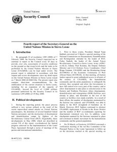 S Security Council United Nations Fourth report of the Secretary-General on the