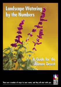 Landscape Watering by the Numbers A Guide for the Arizona Desert