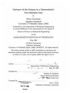 Variance of the  Output  in a Deterministic Maria Carrascosa