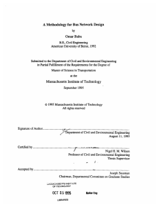 A Methodology  for Bus  Network  Design Omar Baba