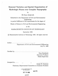 Seasonal  Variation  and  Spatial  Organization ... Hydrologic by Eli  Sava  Ateljevich