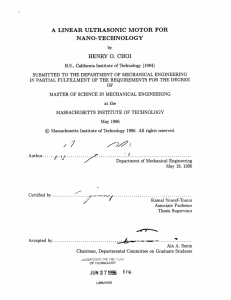 A  LINEAR  ULTRASONIC  MOTOR  FOR NANO-TECHNOLOGY O.