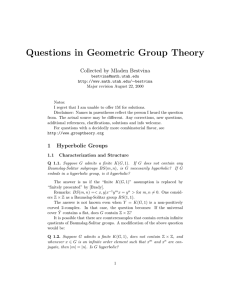 Questions in Geometric Group Theory Collected by Mladen Bestvina