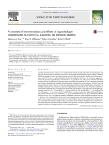 Assessment of concentrations and effects of organohalogen