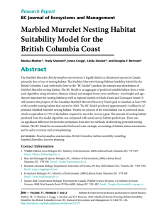 Marbled Murrelet Nesting Habitat Suitability Model for the British Columbia Coast Abstract