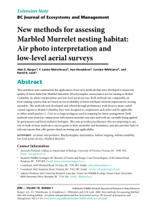 New methods for assessing Marbled Murrelet nesting habitat: Air photo interpretation and