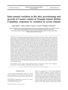 Inter-annual variation in the diet, provisioning and
