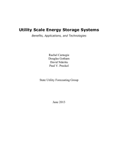 Utility Scale Energy Storage Systems Rachel Carnegie Douglas Gotham