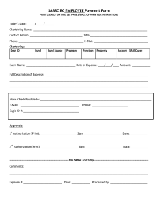 SABSC BC EMPLOYEE Payment Form
