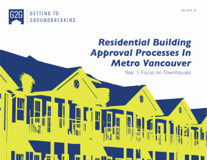 Residential Building Approval Processes In Metro Vancouver Year 1: Focus on Townhouses