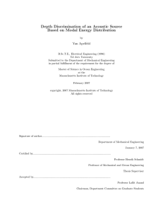 Depth Discrimination of an Acoustic Source Based on Modal Energy Distribution