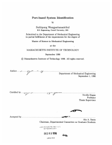 Port-based  System  Identification Suthipong  Wangpattanasirikul