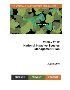 2008 – 2012 National Invasive Species Management Plan