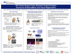 Envisioned Future Health Care Product: Unmet Clinical Need Smart Surgical Interference Screw