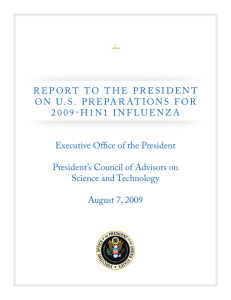 R E P OR T   T O  ... ON   U. S .   PR E... 2 0 0 9 -H1N1   I N F...