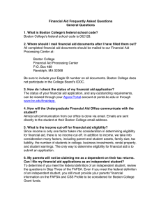 Financial Aid Frequently Asked Questions General Questions