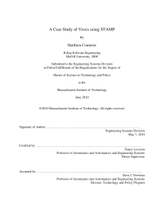 A Case Study of Vioxx using STAMP Matthieu Couturier