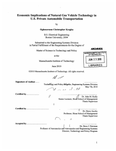Economic  Implications  of Natural Vehicle  Technology  in Gas