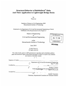 Structural Behavior  of BubbleDeck*  Slabs Tina Lai 2009