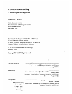 Layout  Understanding A Knowledge  Based  Approach