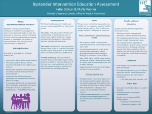 Method/Process What is Bystander Intervention Education?