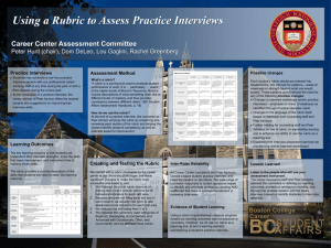 Using a Rubric to Assess Practice Interviews