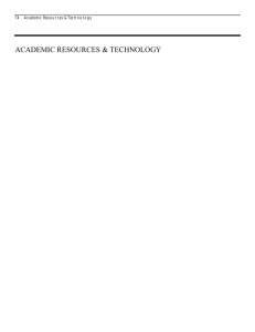 ACADEMIC RESOURCES &amp; TECHNOLOGY