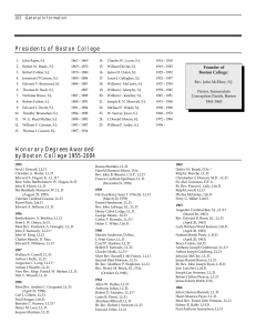 Presidents of Boston College  102    General Information