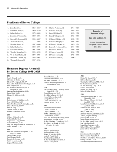 Presidents of Boston College  98    General Information