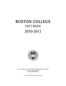 BOSTON COLLEGE 2010-2011 FACT BOOK