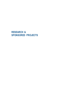 RESEARCH &amp; SPONSORED PROJECTS