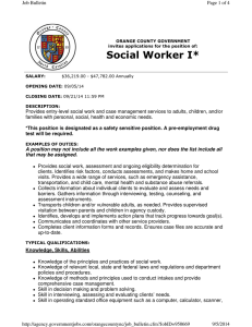 Social Worker I* Page 1 of 4 Job Bulletin