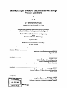 Stability Analysis of Natural  Circulation in BWRs at ... Pressure  Conditions
