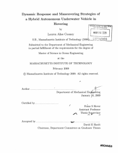 Dynamic  Response  and  Maneuvering  Strategies ... a  Hybrid  Autonomous  Underwater  Vehicle ... Hovering